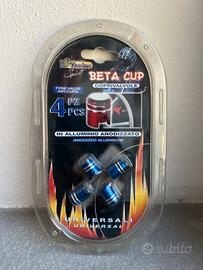 4 Copri Valvole Blu Alluminio Tuning Spirit Beta