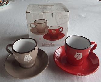 BRANDANI set tazzine con gufetti