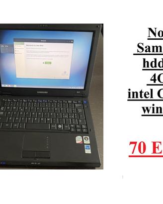 Notebook Samsung NP-Q45 hdd 120GB 4GB ram Core 2