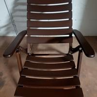 poltrona da giardino pieghevole con braccioli 