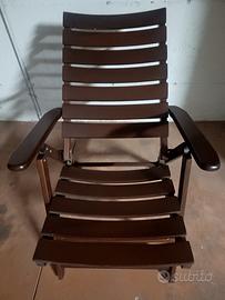 poltrona da giardino pieghevole con braccioli 