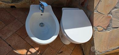 SANITARI VASO WC E BIDET CERAMICA PER BAGNO