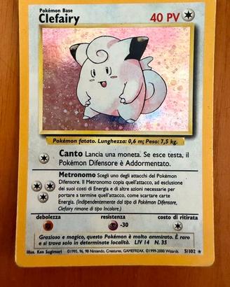 Clefairy carta pokemon HOLO 5/102
