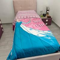 Letto contenitore color cipria
