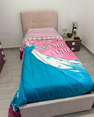 Letto contenitore color cipria