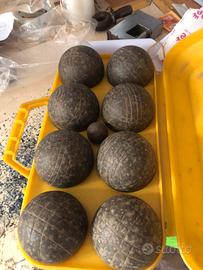 Set da 6 bocce in bronzo vintage con boccino