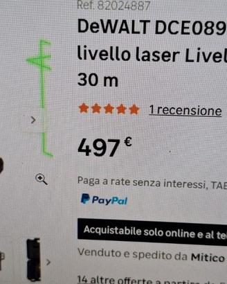 LASER MISURAZIONI LIVELLO PRO DEWALT