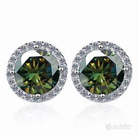 Orecchini Hamo con Moissanite Certificata 1 Ct x 2