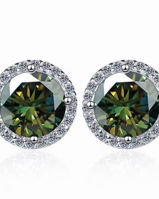 Orecchini Hamo con Moissanite Certificata 1 Ct x 2