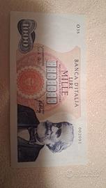1000 Lire Verdi O38 002091 Numero Basso qFDS + 100