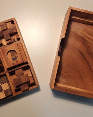 Set rompicapo in legno