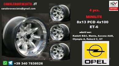 Cerchi minilite 8x 13 4x100 et-6 OPEL