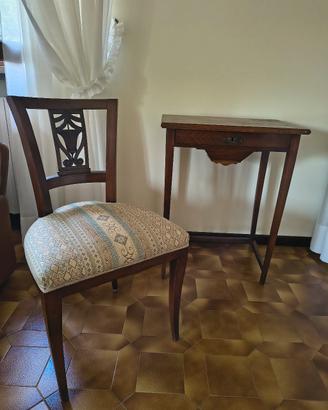 sedia e/o tavolino da cucito di fine 800