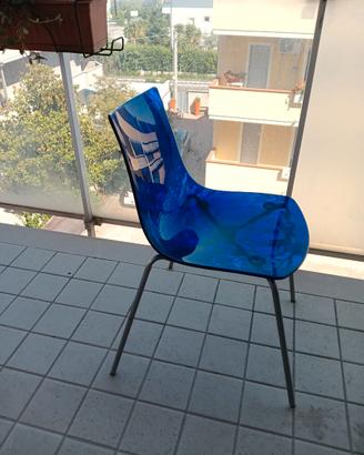 Sedie Calligaris in Plexiglass blu