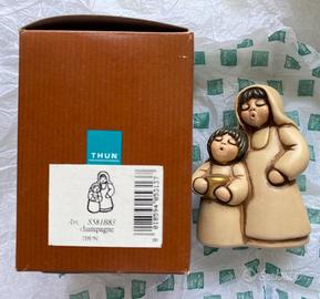 Presepe Thun donna con bambina champagne