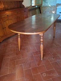 Tavolo ovale legno country 180x80 cm