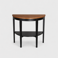 Consolle/tavolino semicircolare in legno e metallo