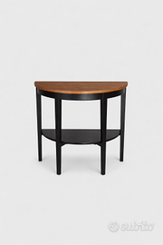 Consolle/tavolino semicircolare in legno e metallo