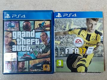 Videogiochi GTA V e Fifa 17 - PS4