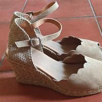 Scarpe espadrillas con zeppa numero 38