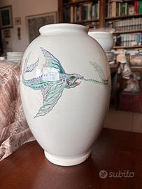 Vaso di ceramica bottega Gatti Faenza.