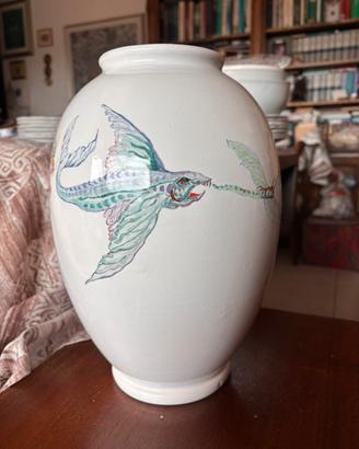 Vaso di ceramica bottega Gatti Faenza.