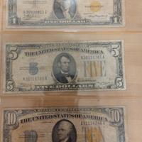 Banconote 1-5-10 $ dollari occupaz. bollin giallo