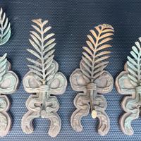 4 appliques Vintage bronzo anni  ‘20-‘40