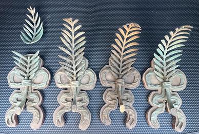 4 appliques Vintage bronzo anni  ‘20-‘40