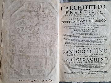 Libri antichi G.Amico Architetto  1726
