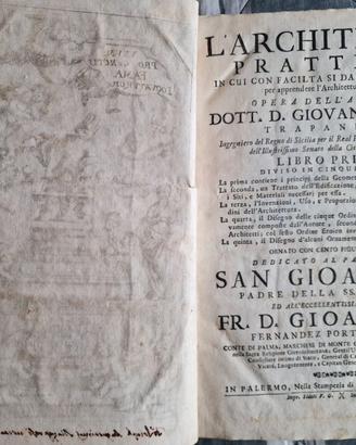 Libri antichi G.Amico Architetto  1726