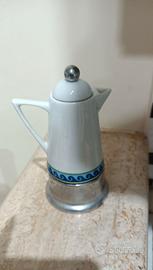 Piccola caffettiera moka vintage in porcellana