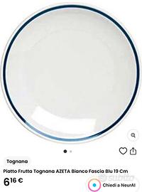 Piatto frutta 19 cm Tognana