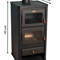 stufa a legna con forno 12-16kw*NUOVA *FATTURATA