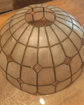 Cupola in madreperla e ottone per lampada/plafonie