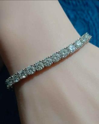 meraviglioso bracciale in argento e Moissanite