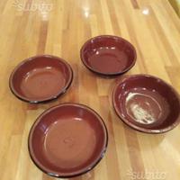 4 Ciotole tegamini in terracotta nuove