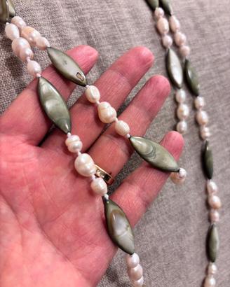 Collana pietre dure lunga 115 cm