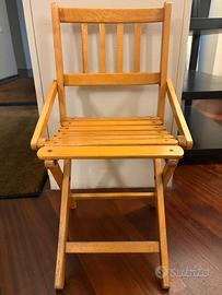 Sedia vintage pieghevole per bambini
