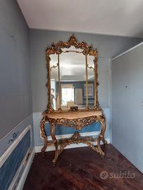 Specchiera con Consolle in stile Barocco/ Luigi XV