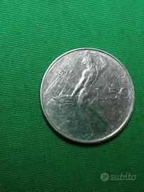 50 lire 1976 rarissima errore conio 