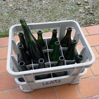 48 Bottiglie Vetro Verde + Cassetta