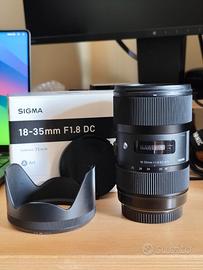 Sigma 18-35mm F1.8 DC HSM Art attaco Canon