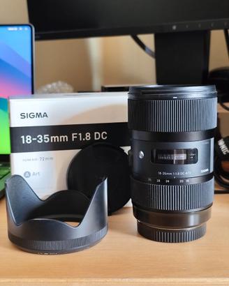 Sigma 18-35mm F1.8 DC HSM Art attaco Canon