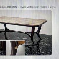 tavolo vintage anni '50 con base sagomata