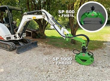 Kit pinza con rotore e prolunga per escavatore