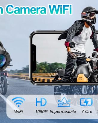 Action Cam Moto Bici WiFi Stabilizzazione Giroscop