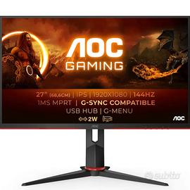 Monitor Gaming AOC, 27", 1ms, 144hz