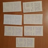 Scontrini originali ricariche cellulare del 1997