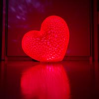 Lampada Cuore Rosso 22cm x 23cm